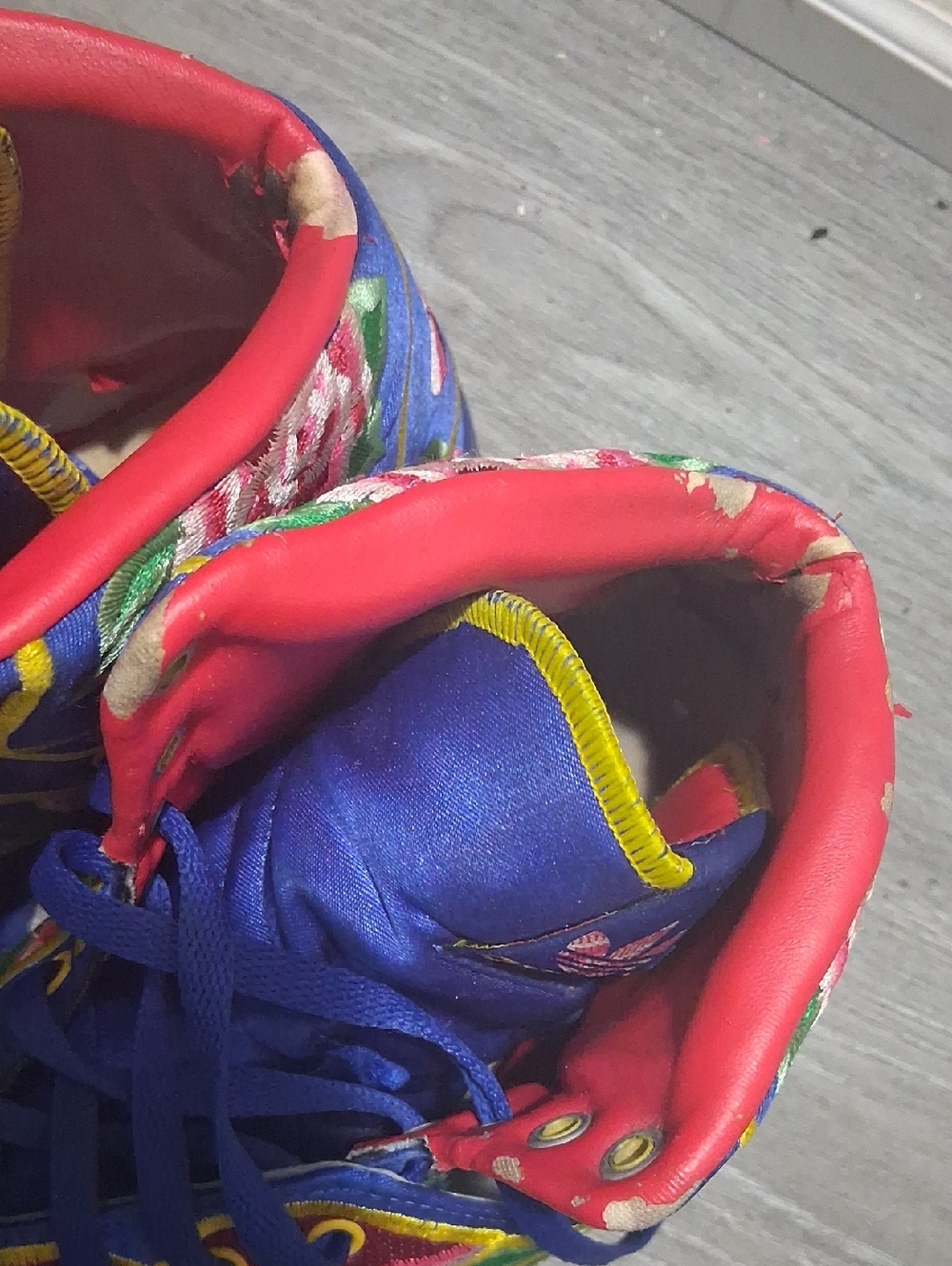 Chinese New Year Adidas Jeremy Scott High-Top Sneakers - Blue & Red - Picture 2 of 7